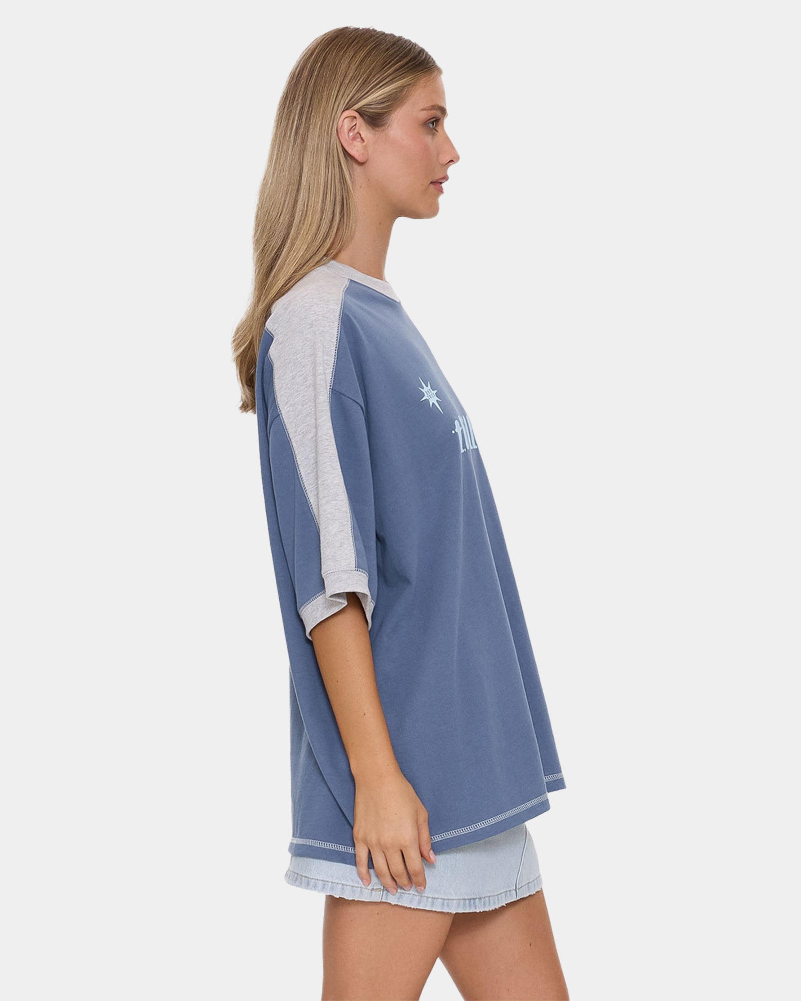 Womens Hot Shot Panelled Oversized T-Shirt
