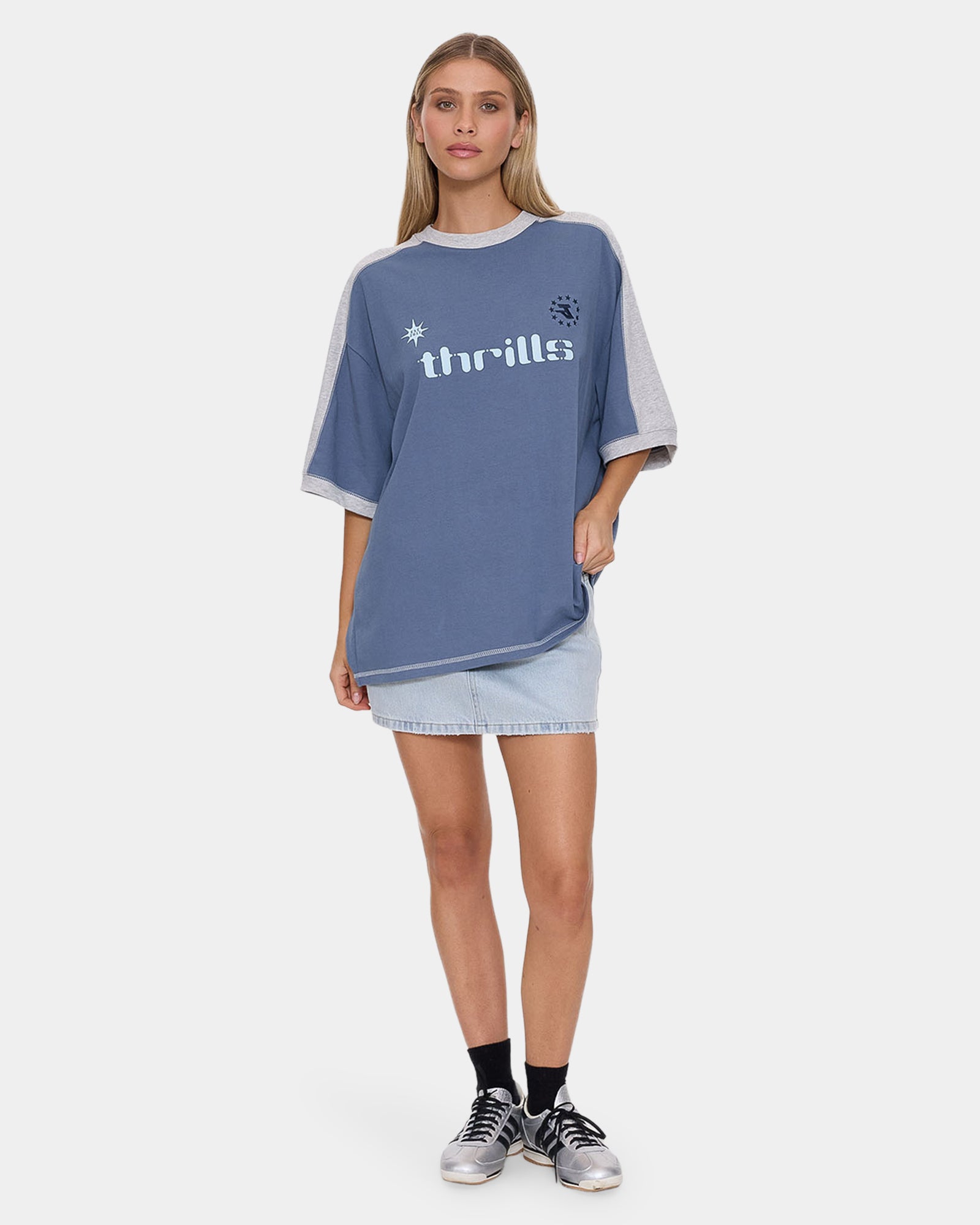 Womens Hot Shot Panelled Oversized T-Shirt