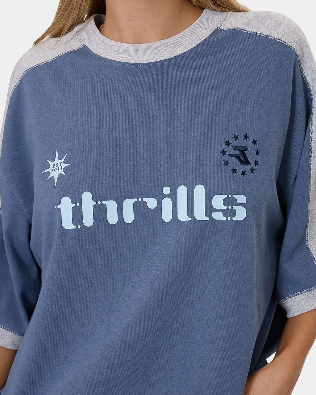Womens Hot Shot Panelled Oversized T-Shirt