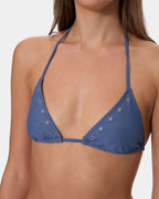 Womens Living Easy Eyelet String Bikini Top