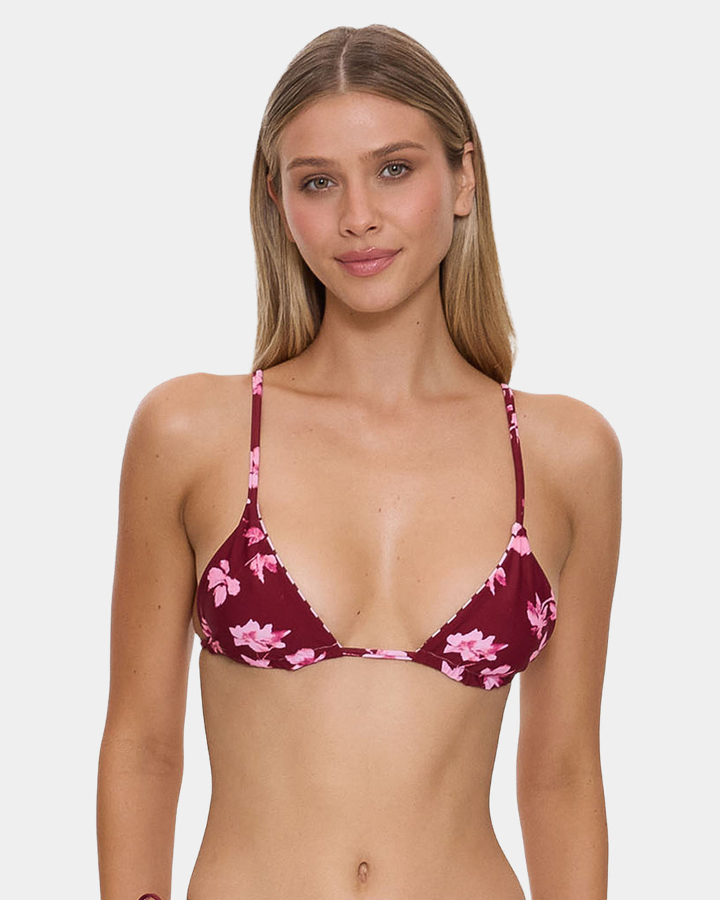 Womens Full Bloom Reversible Triangle Bikini Top