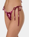 Womens Full Bloom Reversible Tie Side Bikini Bottom