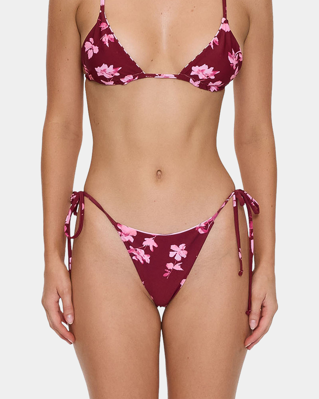 Womens Full Bloom Reversible Tie Side Bikini Bottom