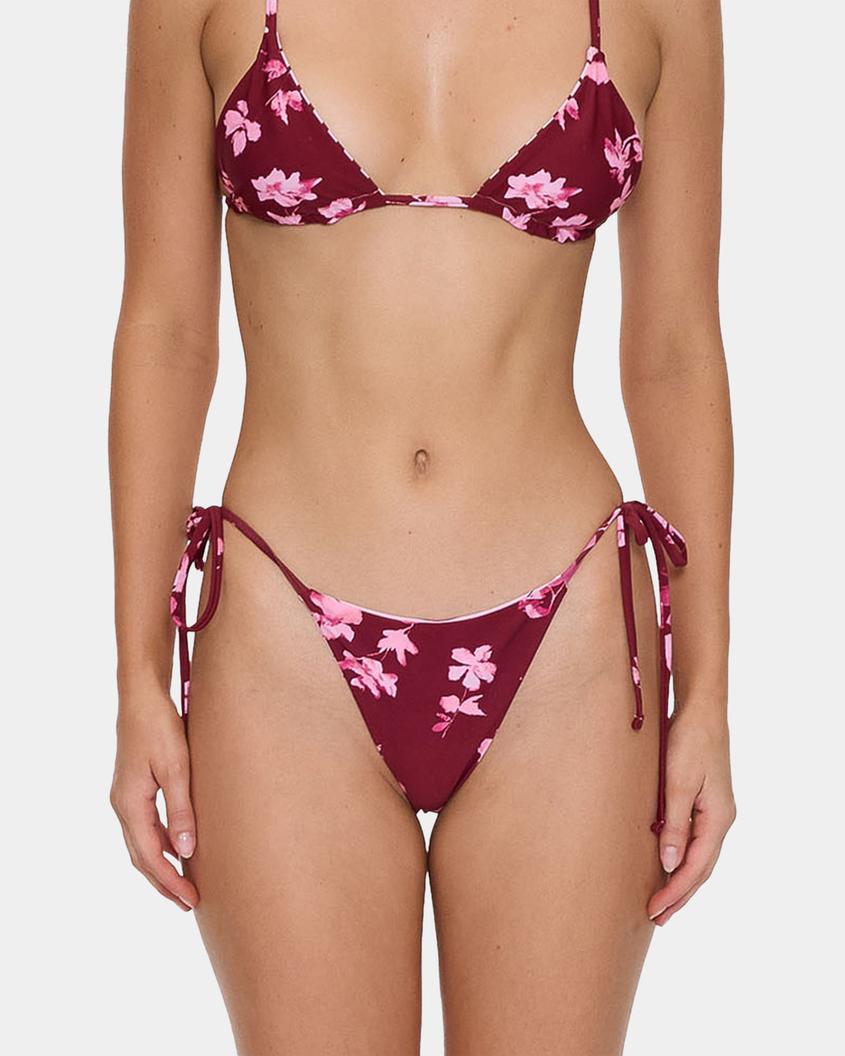 Womens Full Bloom Reversible Tie Side Bikini Bottom