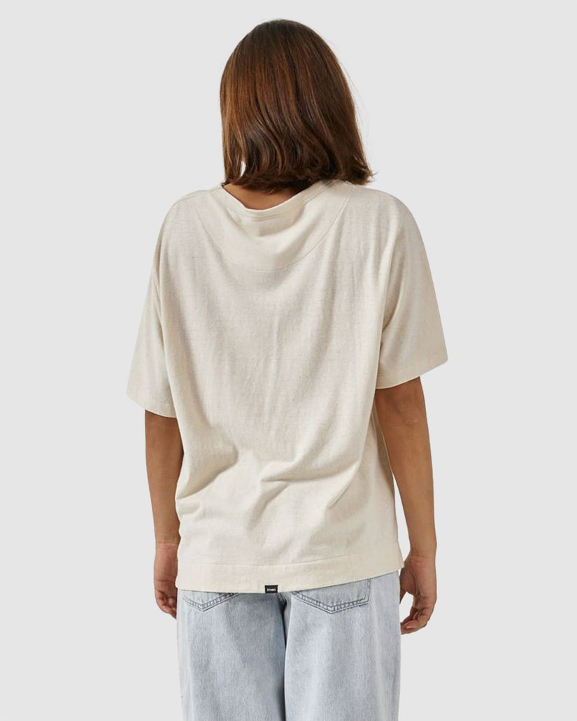 WOMENS PORTRAIT OF PARADISE HEMP BOX T-SHIRT