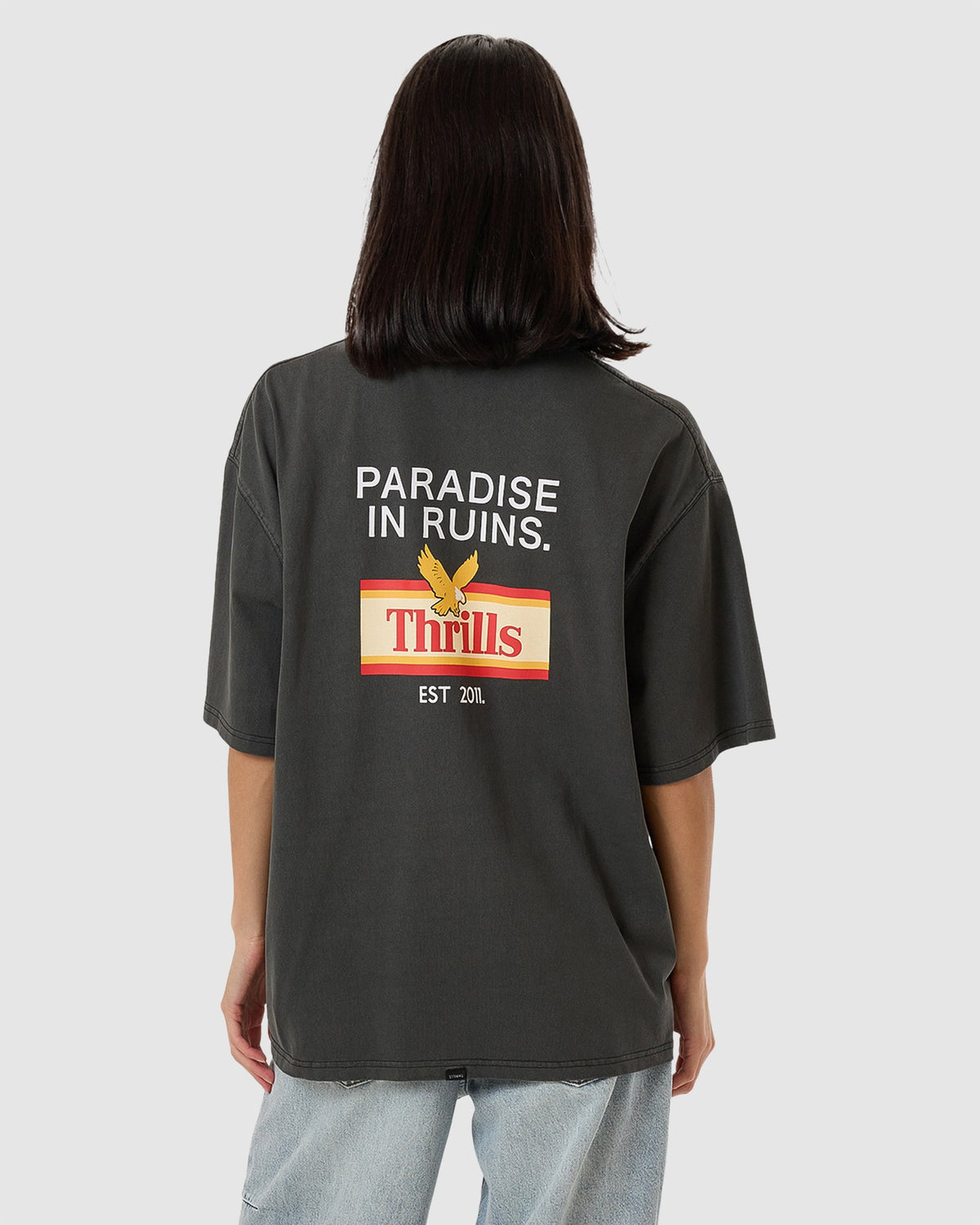 WOMENS NEVER STOP OVERSIZED T-SHIRT