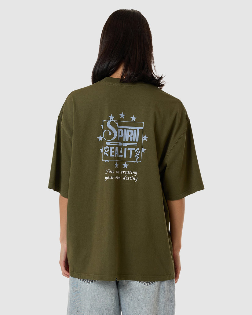 WOMENS SPIRIT OF REALITY OVERSIZED T-SHIRT
