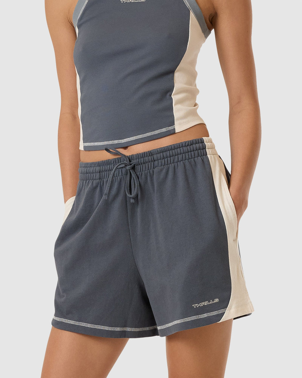 WOMENS GRIP JERSEY ELASTIC WAIST SHORTS