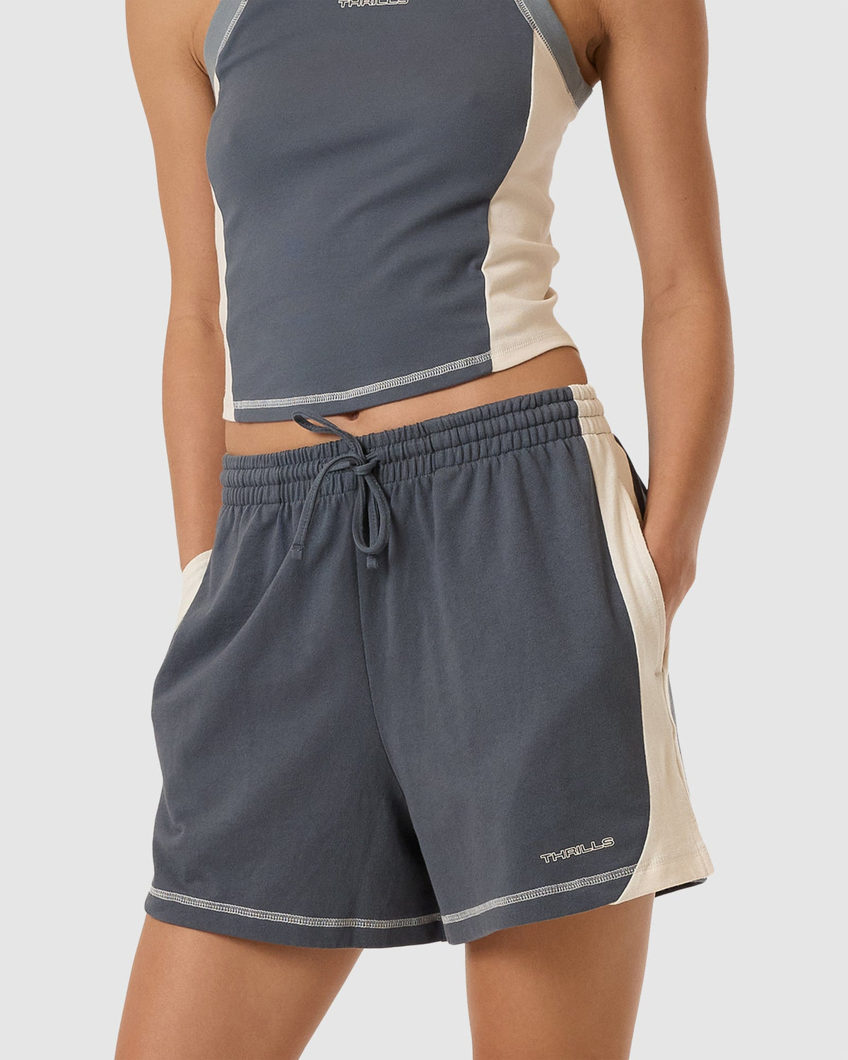 WOMENS GRIP JERSEY ELASTIC WAIST SHORTS