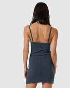 WOMENS RIB SEAM MINI DRESS