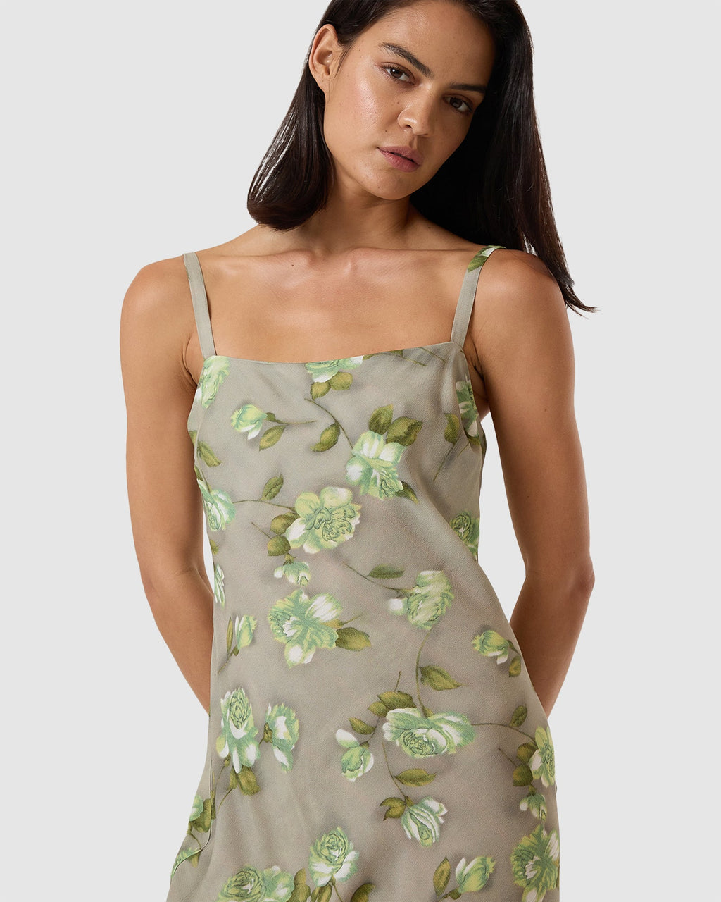 Womens Amoroso Bias Midi Dress