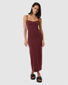 Womens Rib Seam Maxi Dress