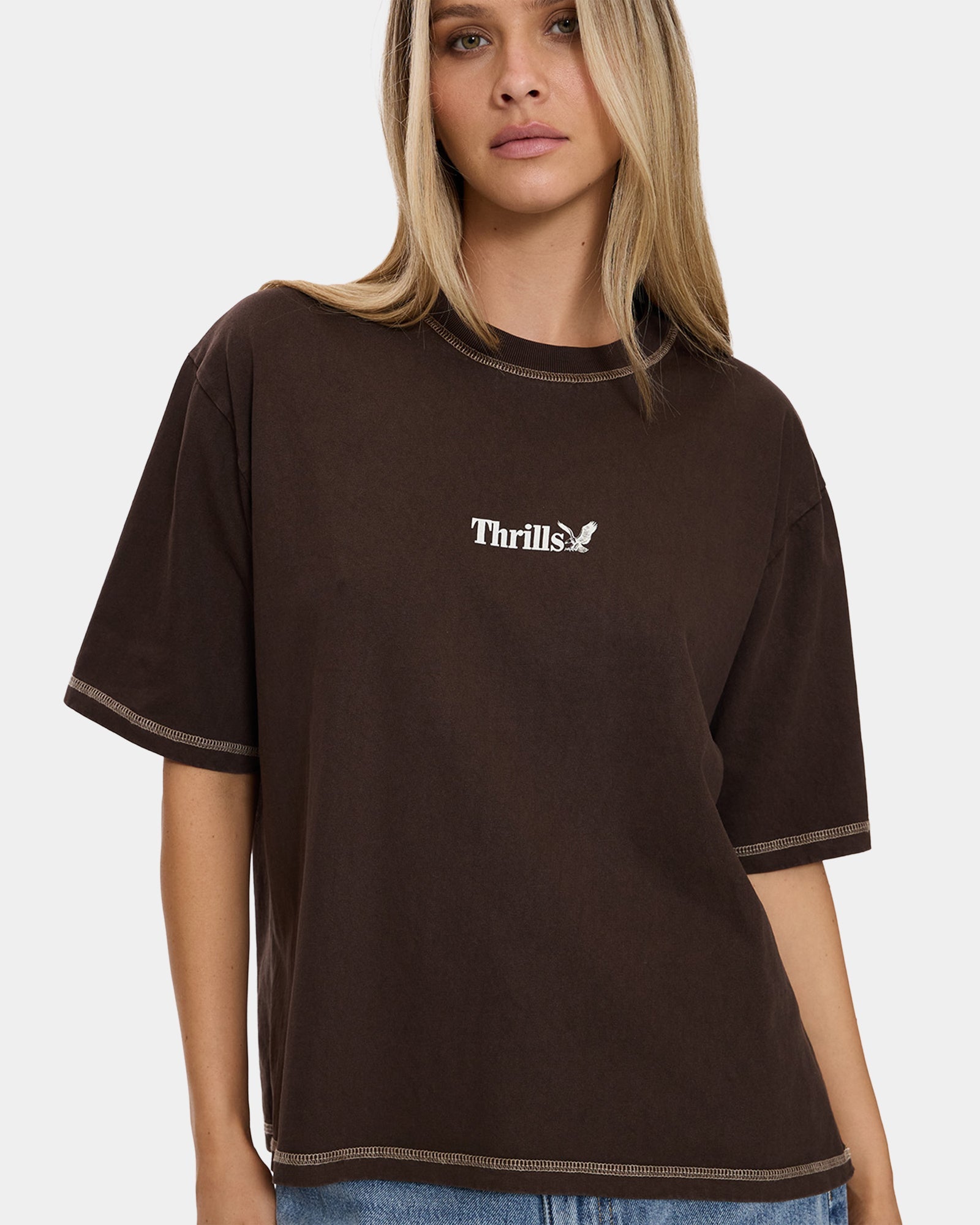 Womens Thrills Workwear Square T-Shirt