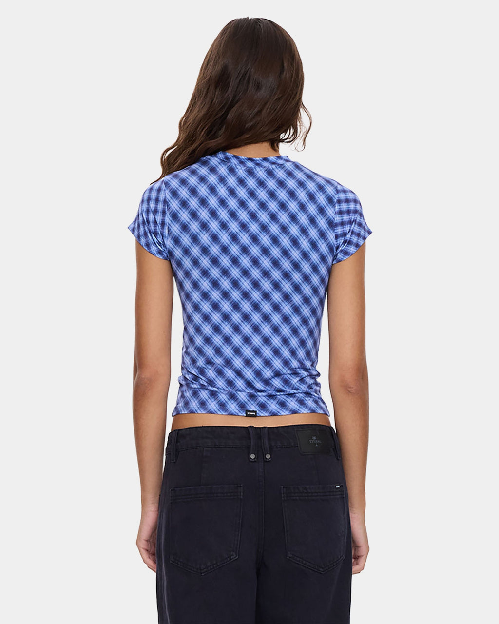 Womens High Speed Check Panelled Club T-Shirt
