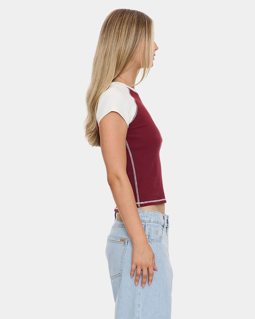 Womens Playing For Keeps Raglan T-Shirt