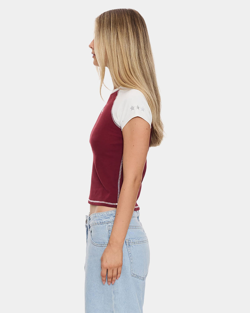 Womens Playing For Keeps Raglan T-Shirt