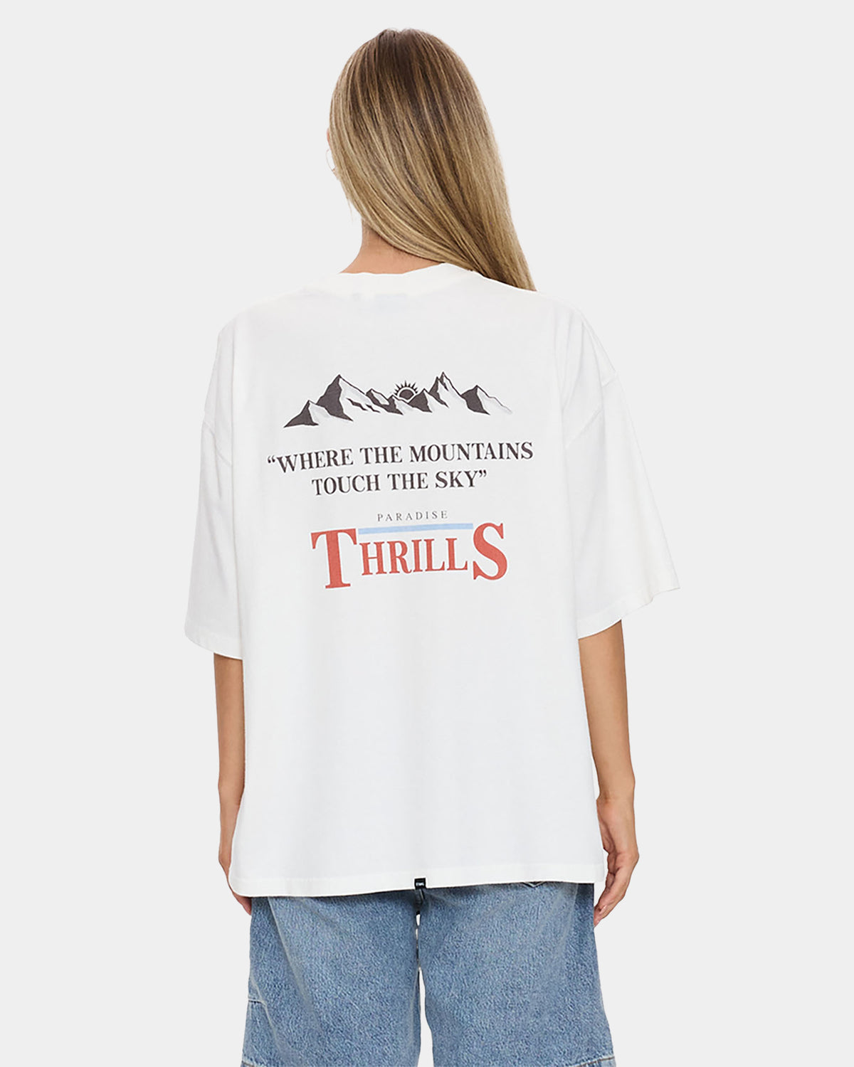 Womens Touch The Sky Oversized T-Shirt