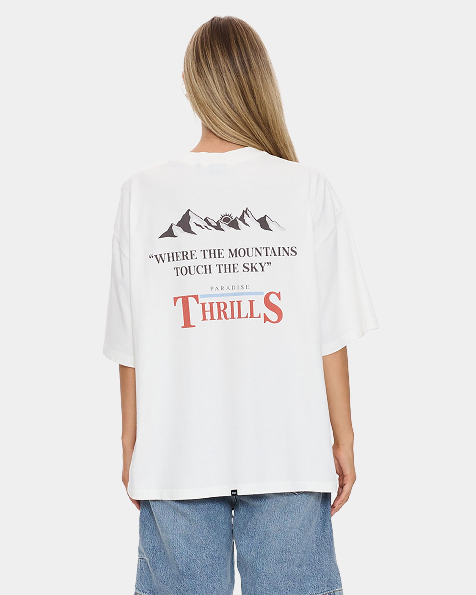 Womens Touch The Sky Oversized T-Shirt