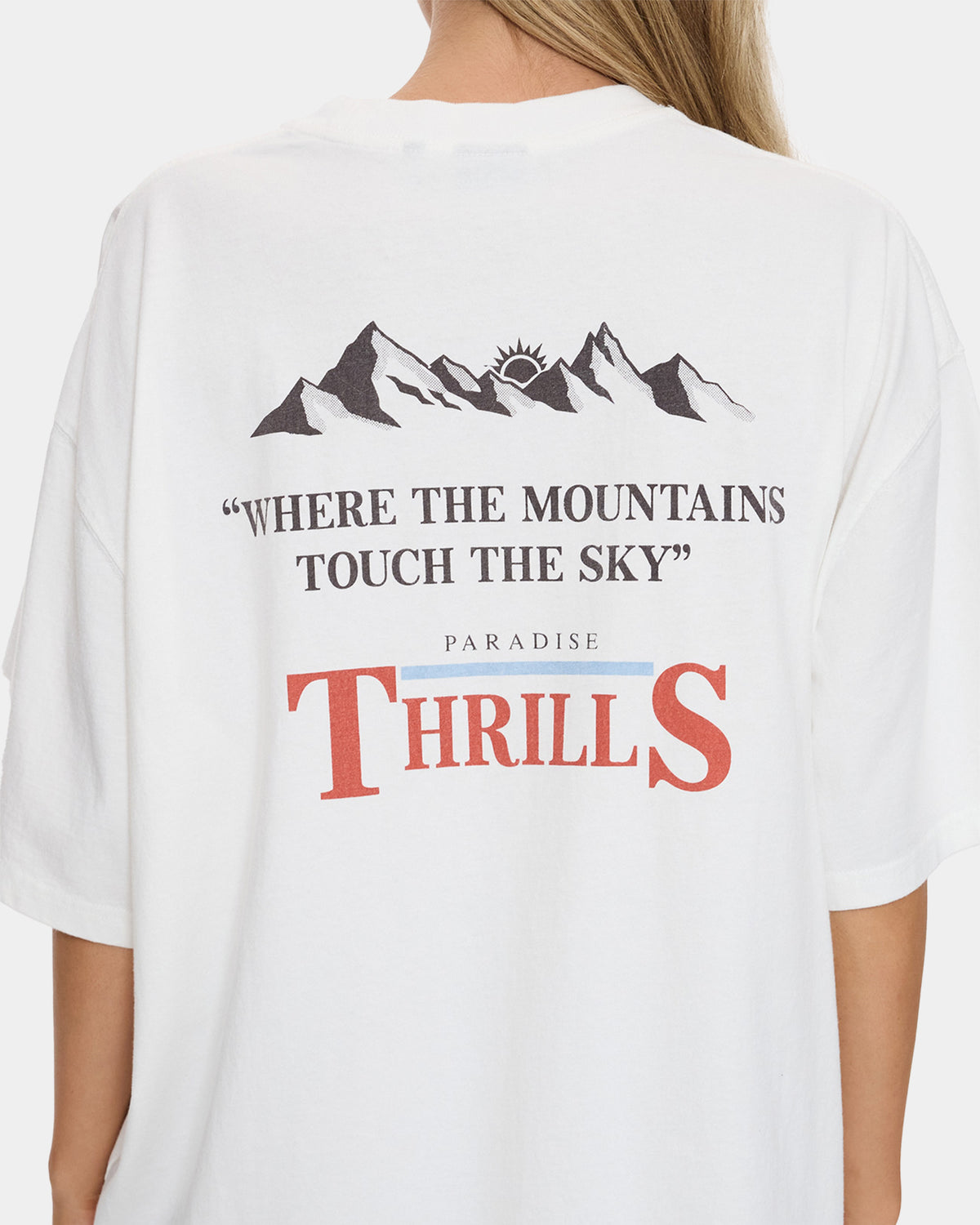 Womens Touch The Sky Oversized T-Shirt