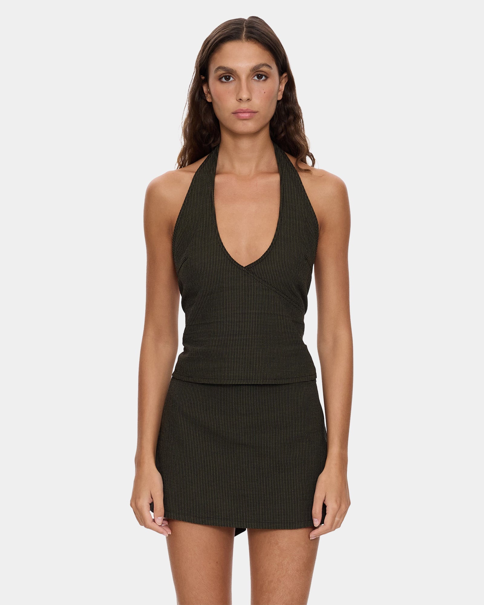 Womens Lost Control Halter Tank Top