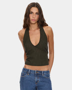 Womens Lost Control Halter Tank Top