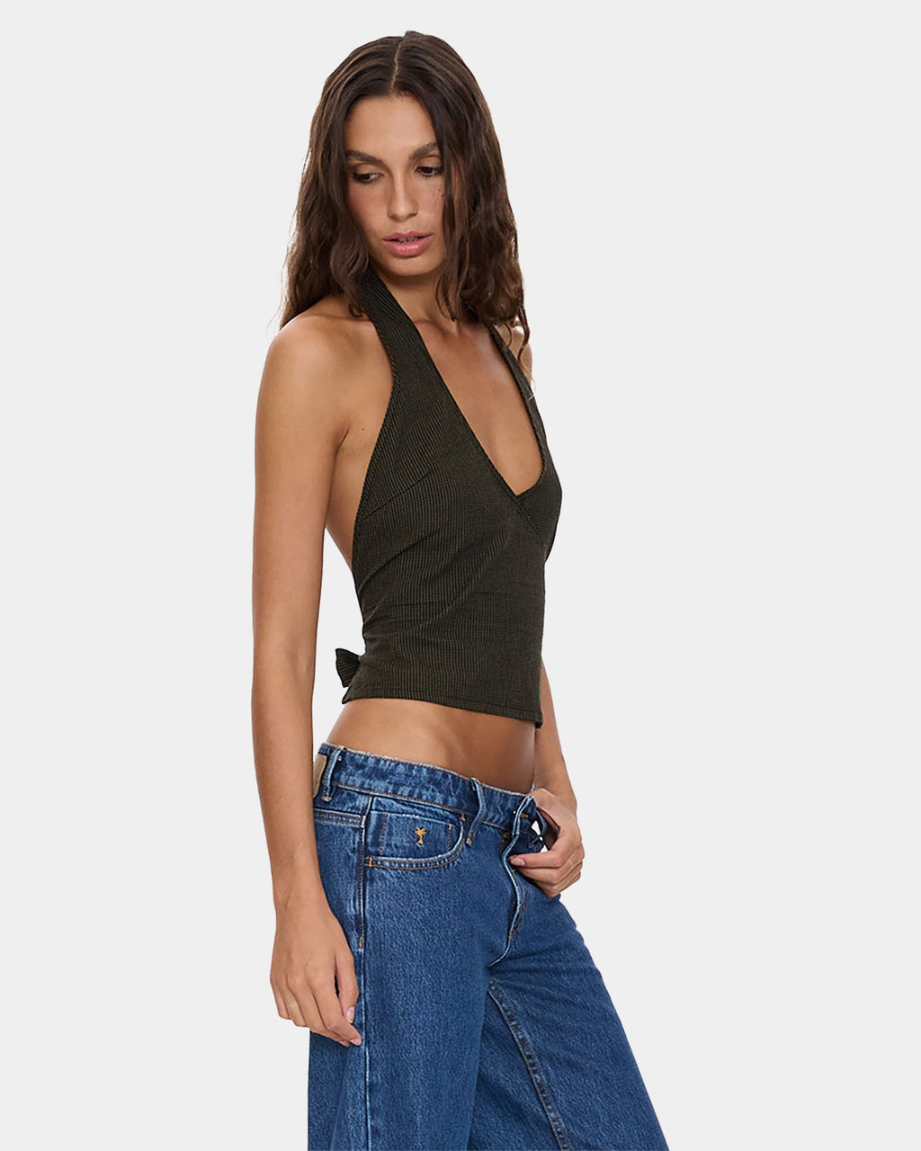 Womens Lost Control Halter Tank Top