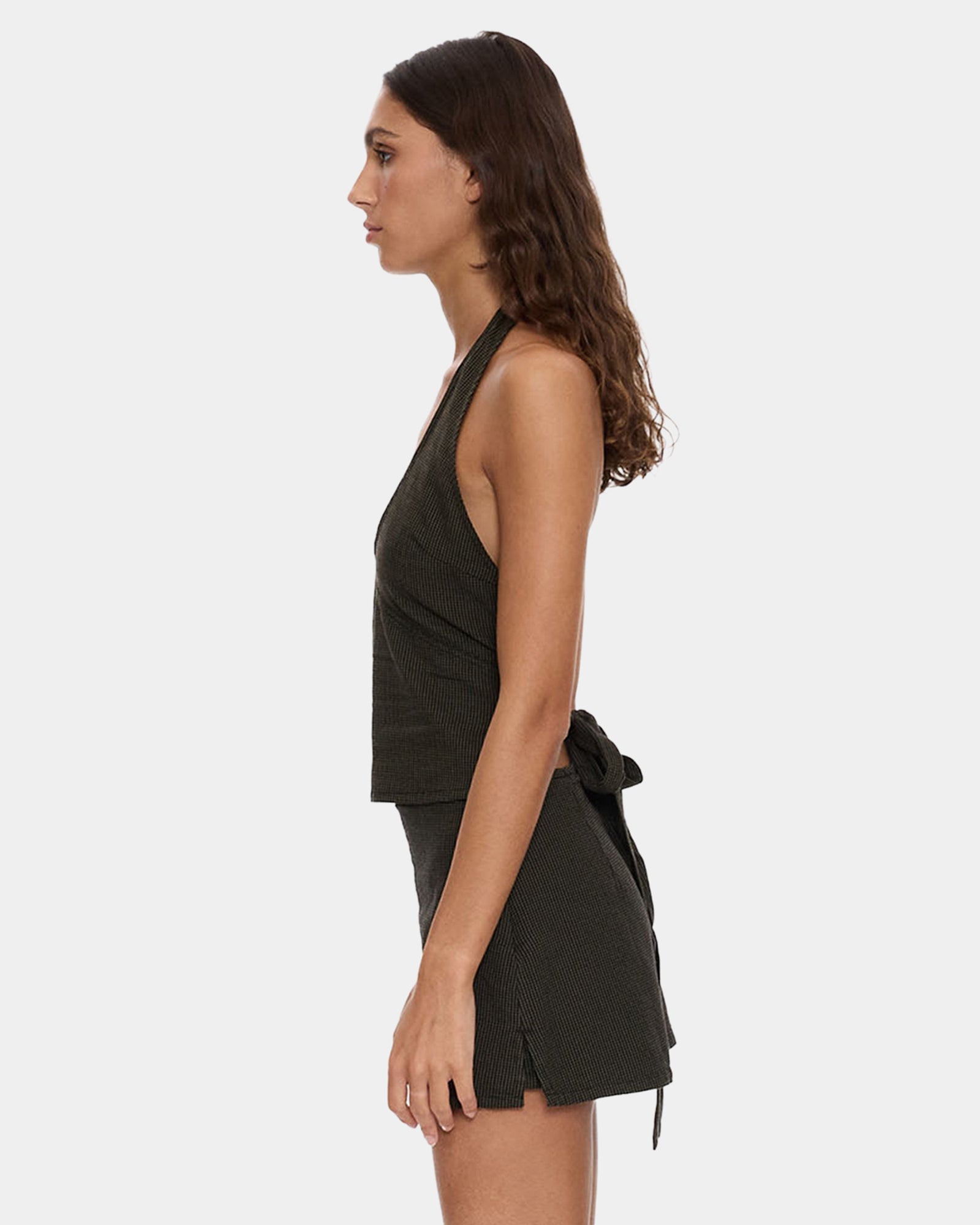 Womens Lost Control Halter Tank Top