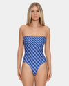 Womens High Speed Check String One Piece