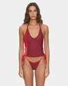 Womens Flash Back Halter Tank Top