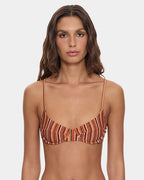 Womens Aftersun Stripe Underwire Bikini Top