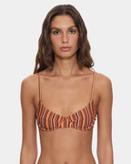Womens Aftersun Stripe Underwire Bikini Top