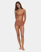 Womens After Sun Stripe Boy Leg Bikini Bottom