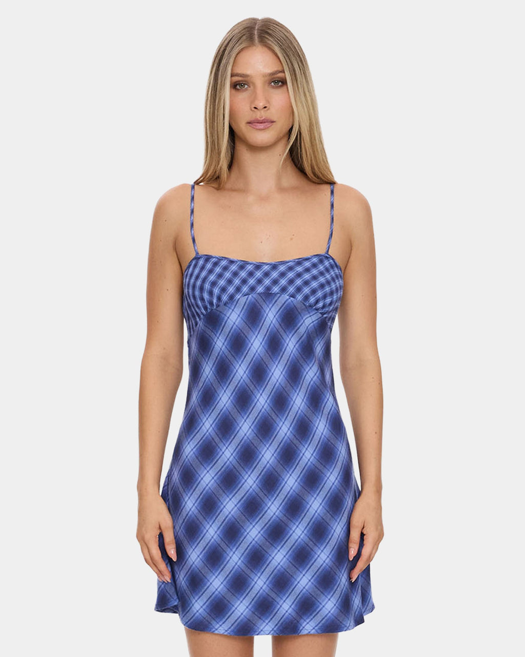 Womens High Speed Check Mini Dress