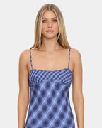Womens High Speed Check Mini Dress