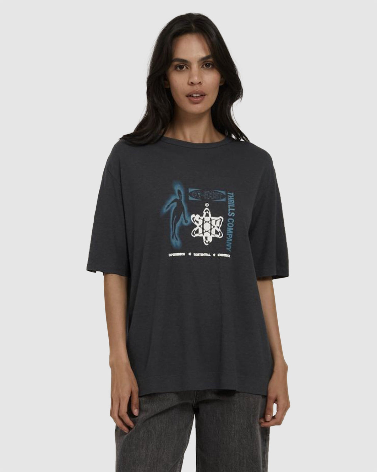 WOMENS EUPHORIC CO-EXISTENCE HEMP BOX T-SHIRT