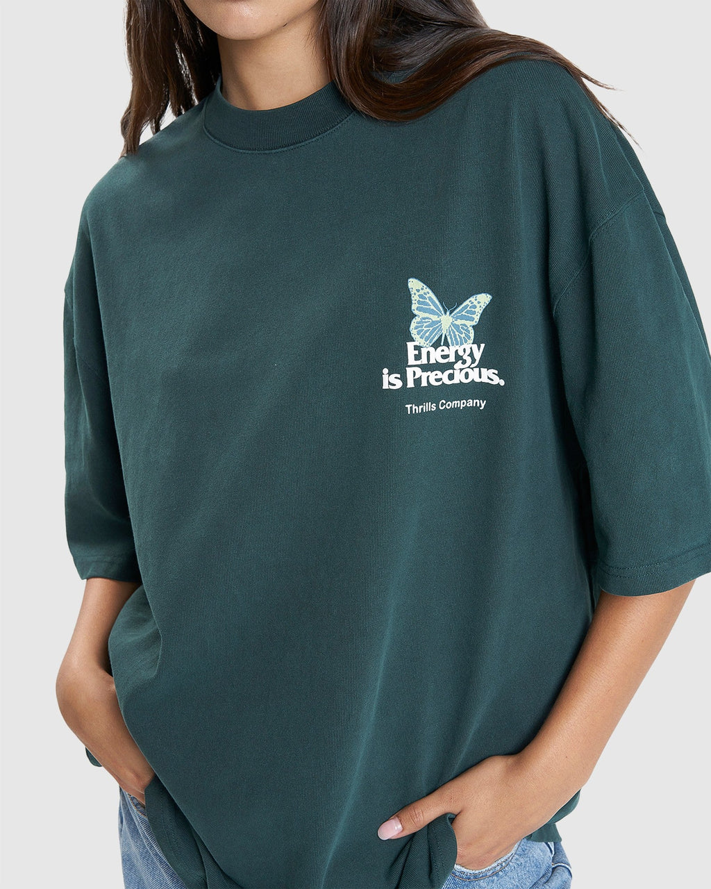 WOMENS ENERGY IS PRECIOUS OVERSIZED T-SHIRT