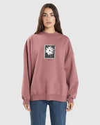 WOMENS DARK COSMOS COCOON PANEL CREW NECK