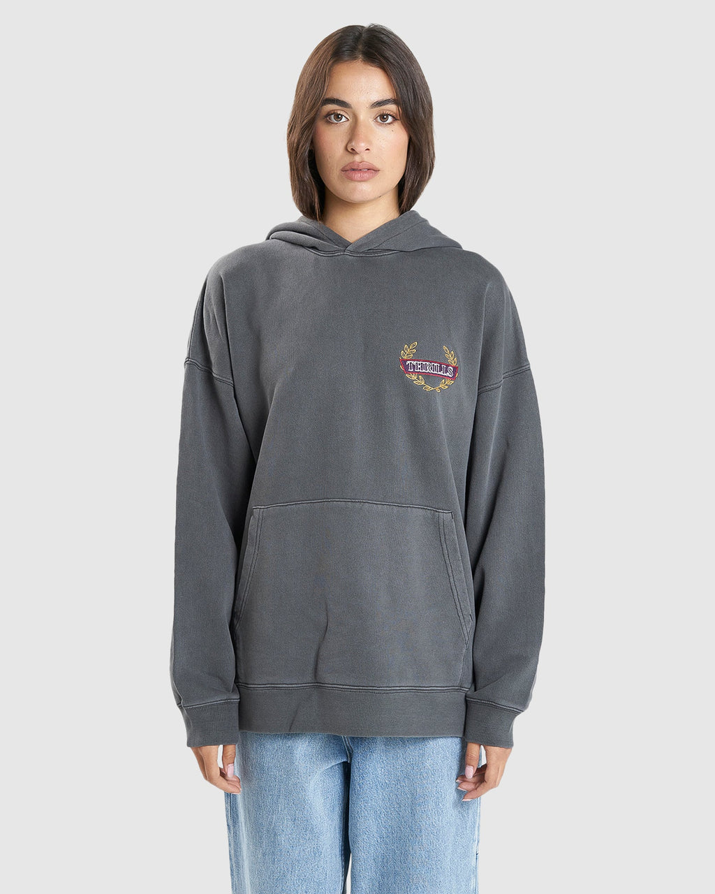 WOMENS BUILT FOR SPEED COCOON PANEL PULLOVER HOODIE