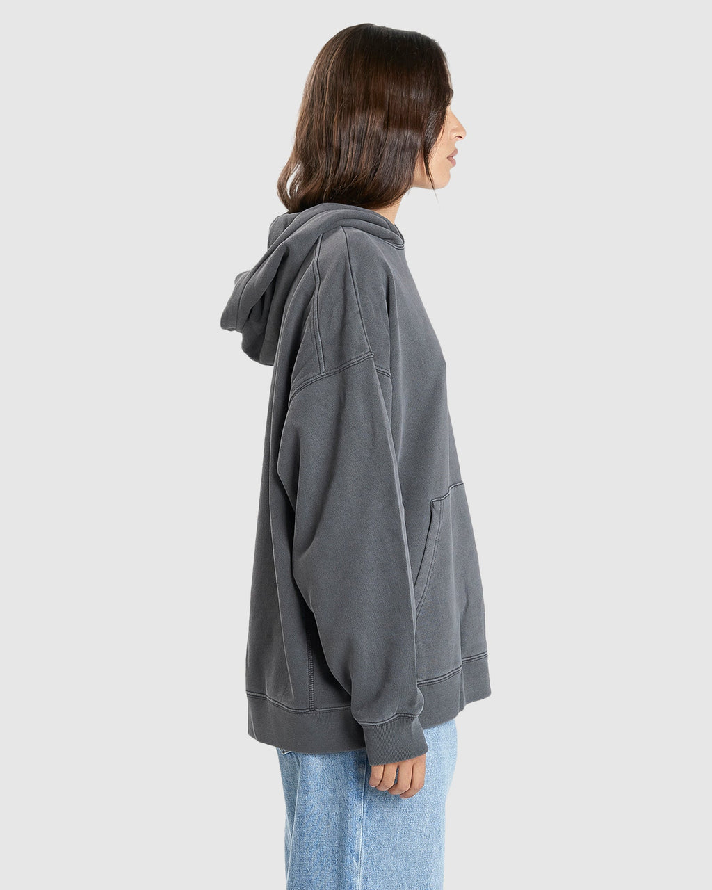 WOMENS BUILT FOR SPEED COCOON PANEL PULLOVER HOODIE