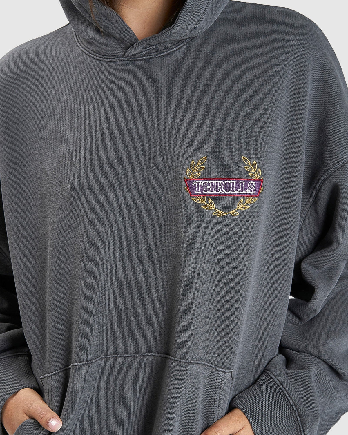 WOMENS BUILT FOR SPEED COCOON PANEL PULLOVER HOODIE