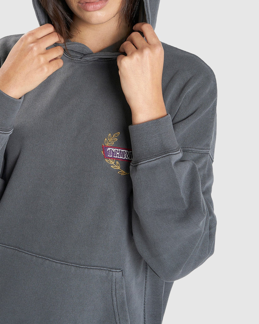 WOMENS BUILT FOR SPEED COCOON PANEL PULLOVER HOODIE