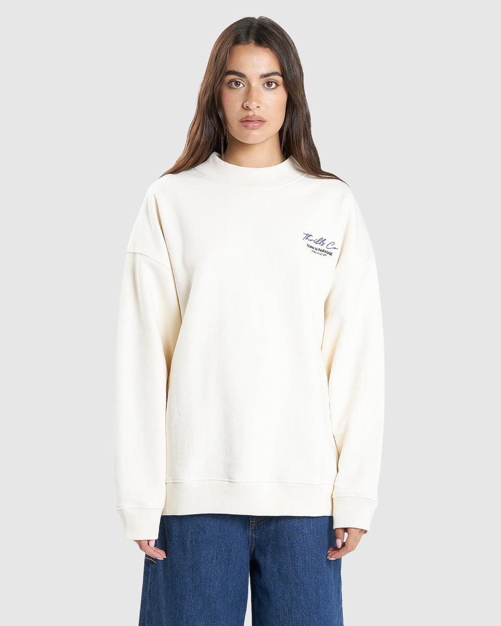 WOMENS SIGNATURE COCOON PANEL CREW NECK