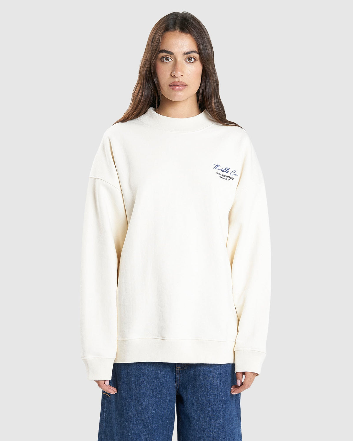 WOMENS SIGNATURE COCOON PANEL CREW NECK