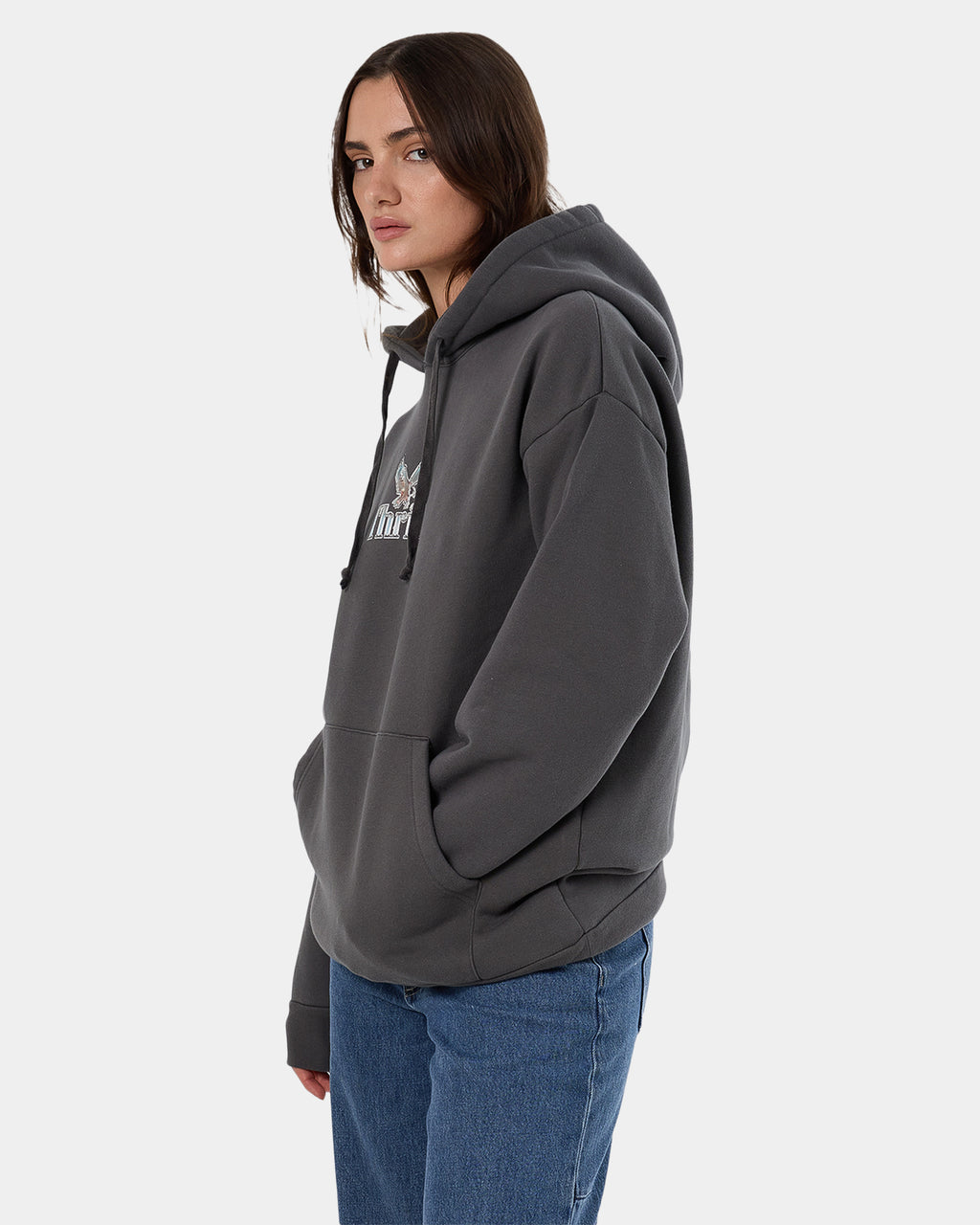 Womens Strenght And Glory Slouch Pullover Hoodie