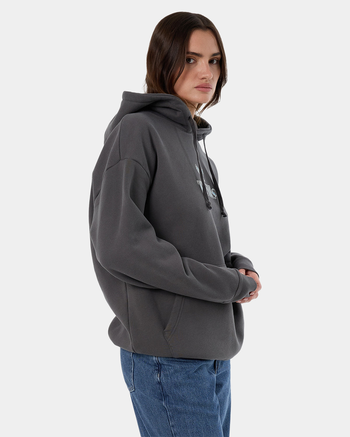 Womens Strenght And Glory Slouch Pullover Hoodie