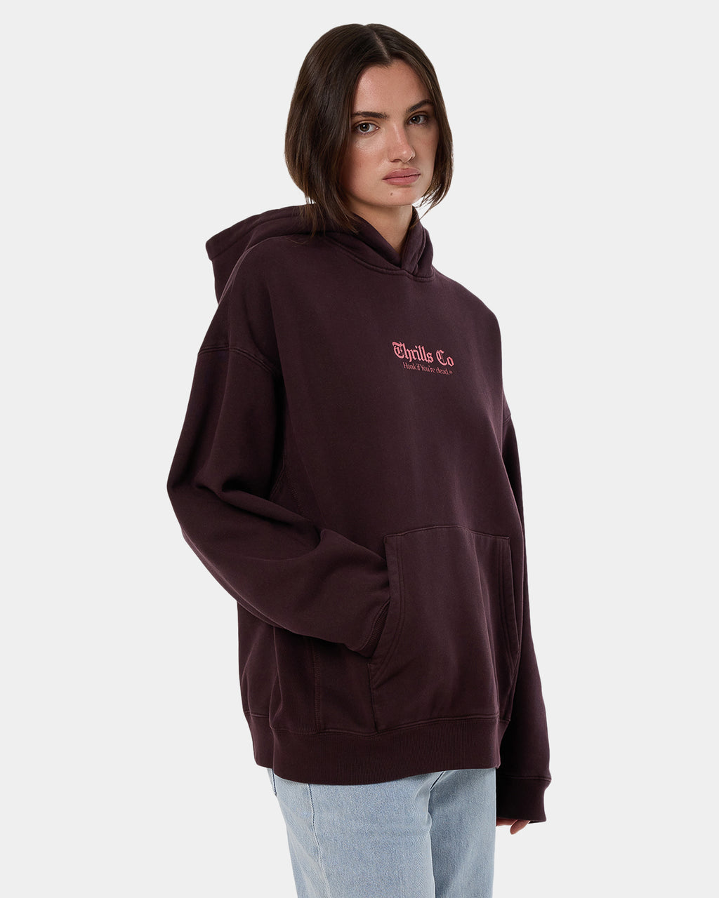 Womens Lighten Up Cocoon Panel Pullover Hoodie