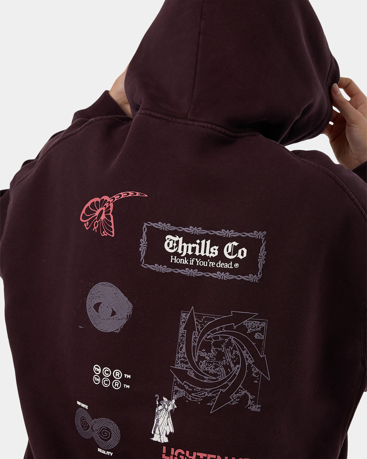 Womens Lighten Up Cocoon Panel Pullover Hoodie