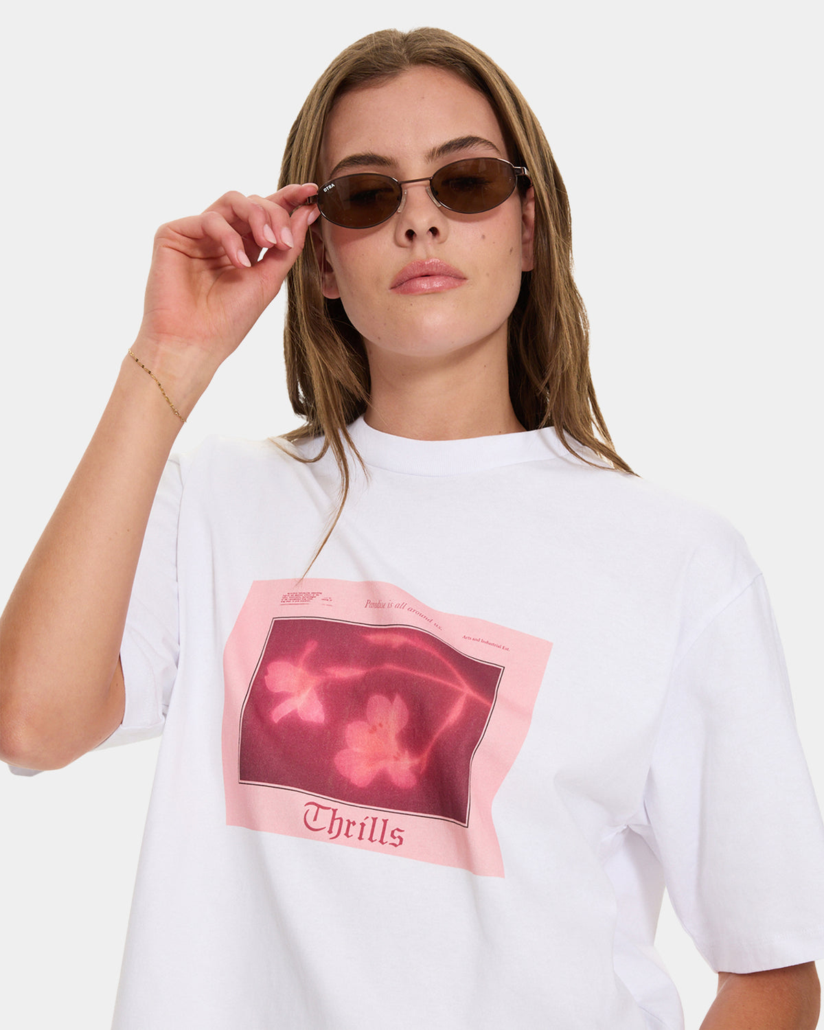 NIGHTBLOOM SQUARE TEE WHT