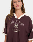 HERITAGE TRACK V NECK OVERSIZED TEE 13A