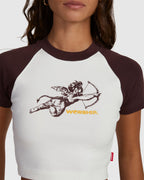 WOMENS CHERUB RAGLAN MICRO T-SHIRT